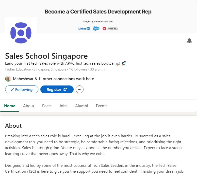 Sales School Singapore Review